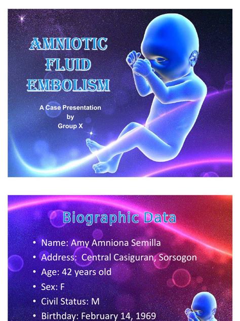 Amniotic Fluid Embolism | PDF | Fetus | Heart