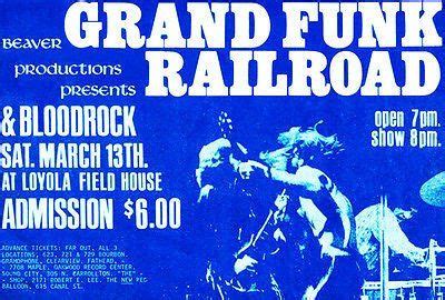 Grand Funk Railroad Loyola Fieldhouse 1971 Concert Poster Grand