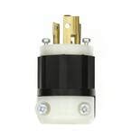 Leviton 15 250 Volt Locking Grounding Plug Black White 4570 C