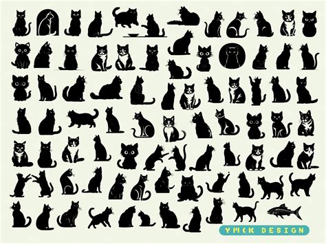 300 Katzen SVG Bundle Katze Silhouette SVG Bundle Katze SVG Bundle