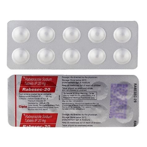 Rabesec Rabeprazole Sodium Ip Tablets Cipla Ltd Prescription At Rs