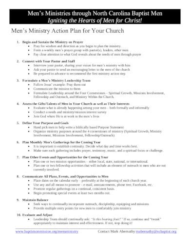 17 Church Action Plan Templates Pdf