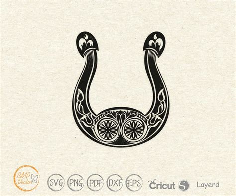 Horseshoe Svg Bundle Celtic Horseshoe Mandala Cut File Etsy