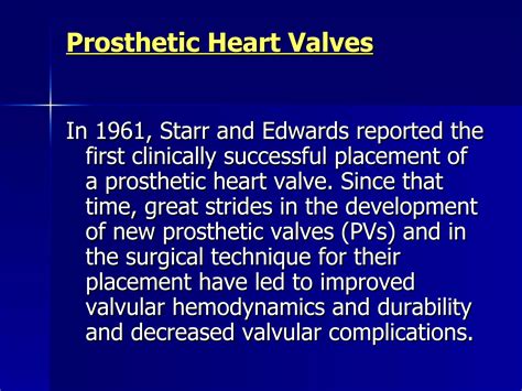 Prosthetic Heart Valves Ppt