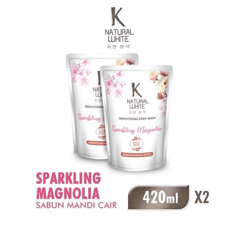 Jual K Natural Sabun Mandi Cair White Sparkling Magnolia Refill Ml