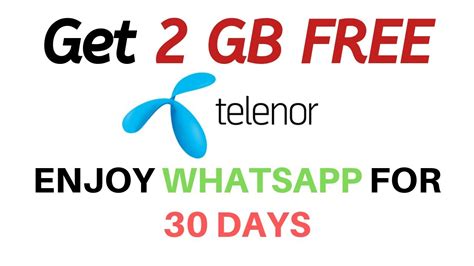 Gb Free Telenor Sim Whatsapp Package Code Monthly Whatsapp