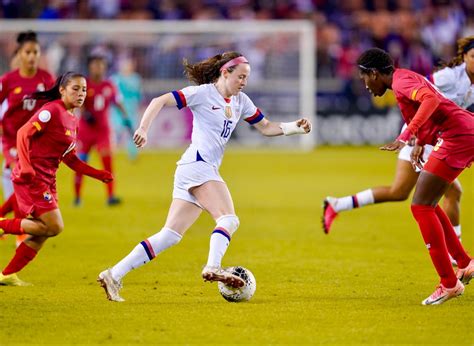 Rose Lavelle 16 Of USA Controls The Ball Under Pressure During The