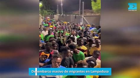 Desembarco masivo de migrantes en Lampedusa Vídeo Dailymotion