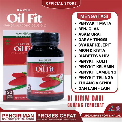 Jual Oil Fit Kapsul Minyak Buah Merah Papua Original Obat Mata Minus