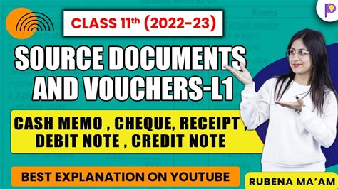 Class Accountancy Source Documents And Vouchers Cash Memo