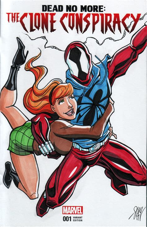 Ben Reilly Gwen Stacy Sketch Cover By Calslayton On Deviantart