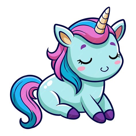 Premium Vector Cute Unicorn Sleeping Cartoon Vector Icon Illustration