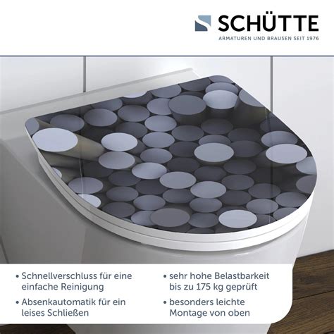 Sch Tte Wc Sitz Mit Absenkautomatik Schnellverschluss Oval Duroplast