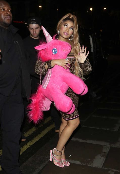 Nicki Minaj in a Brown Fendi Dress Leaves the Opium Restaurant and Club ...