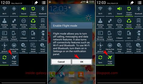 Inside Galaxy Samsung Galaxy S4 How To Enable Or Disable Flight Mode