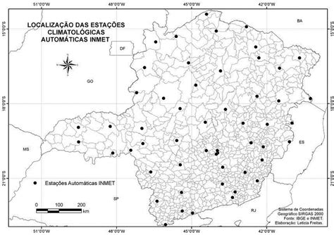 Distribui O Das Esta Es Meteorol Gicas Autom Ticas Do Inmet Em Minas