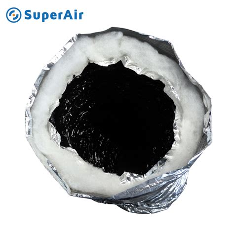 Metalised Polyester Insulated Flexible Ducts Hvac Duct Fittings Air