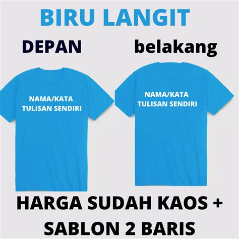 Detail Desain Kaos Polos Biru Muda Depan Belakang Koleksi Nomer 21