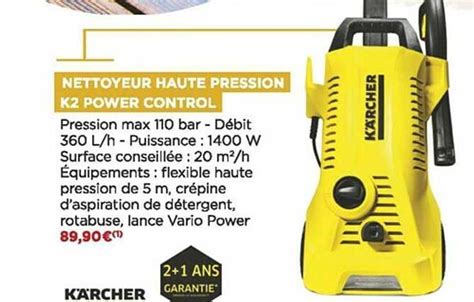 Promo Nettoyeur Haute Pression K Power Control K Rcher Chez