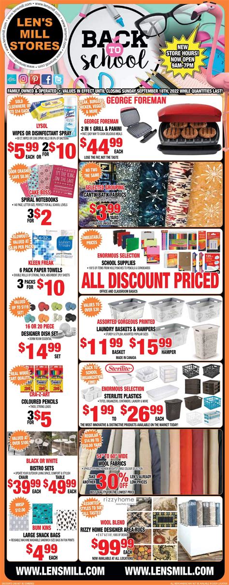 Lens Mill Stores Flyer September 5 To 18