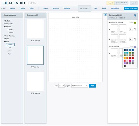 Extra Pages More Color Choices Agendio Blog