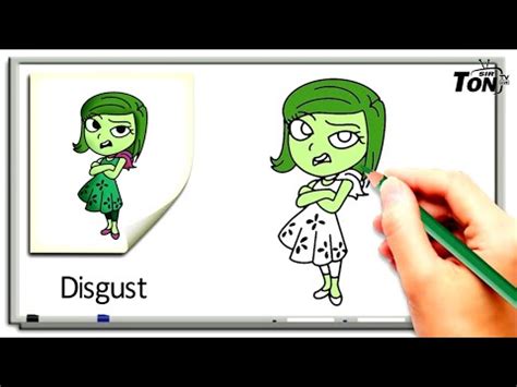 How To Draw Disgust Inside Out Sir Ton Tv Youtube