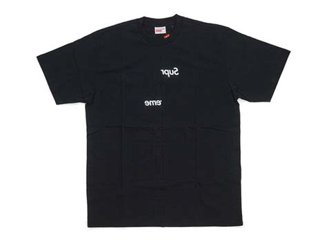 Sasom เสื้อผ้า Supreme Cdg Comme Des Garcons Shirt Split Box Logo Tee Black เช็คราคาล่าสุด