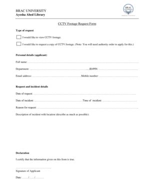 Cctv Request Form Template Complete With Ease Airslate Signnow