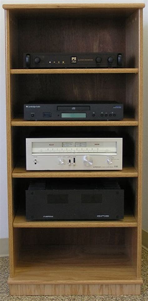Stereo Cabinet With Glass Doors 27 73 High Oak Maple Usa Made