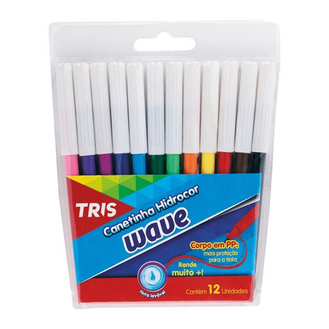 Lápis De Hidrocor - Lápis de Cor Aquarelável 12 Cores + Hidrocor Waves 12 Cor Tris