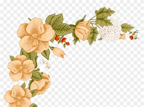 Transparent Background Floral Border Png Hd Floral Border Template