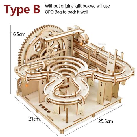 Educational 3D Wooden Puzzle Building Kit - Marble Runs & Mechanical P ...