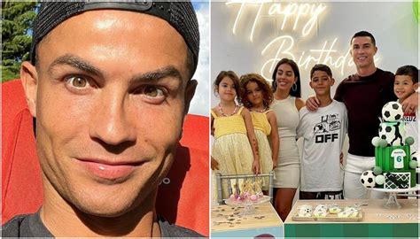 Cristiano Ronaldo Re Ne A Mulher E Os Filhos Para Celebrar Anos Dos