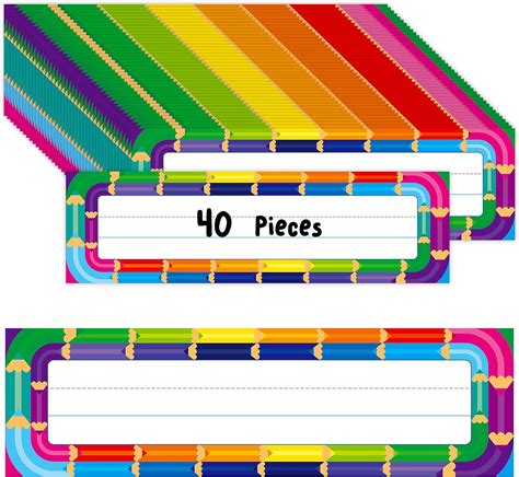 Amazon Pcs Desk Nameplates Double Sided Pet Film Desk Name Tags