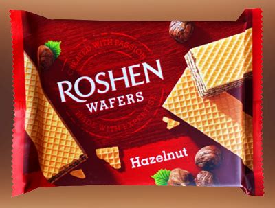 D Wafle Roshen ORZECHOWE Wafers Hazelnut Wafelki 22 X 72g DORAN