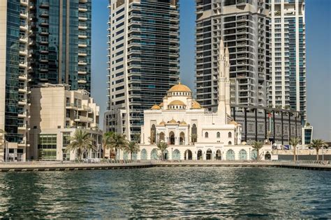 Dubai marina in the UAE editorial photography. Image of masjid - 82830967