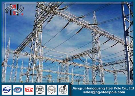 10KV Hot Dip Galvanized Electrical Power Substation Steel Structures