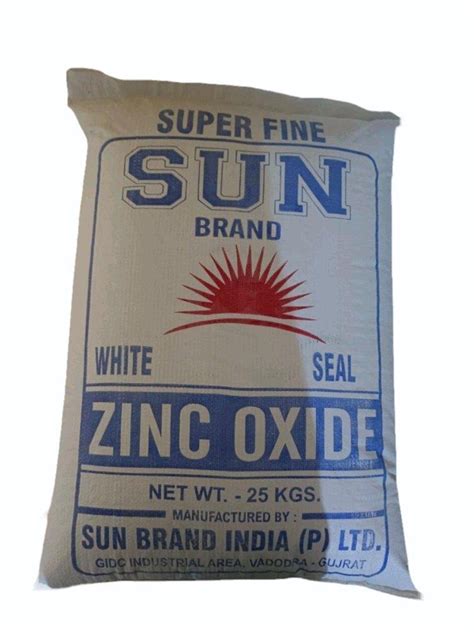 Sun Zinc Oxide Powder For Rubber Processing Cas Number 1314 13 2 At ₹ 80 Kg In Faridabad