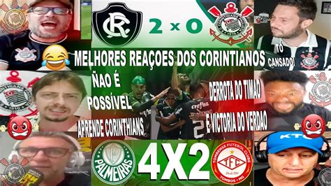 MELHORES REAÇÕES DOS CORINTIANOS AO PALMEIRAS 4X2 TOMBENSE E REMO 2X0