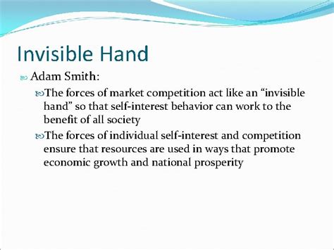 Invisible Hand Principle By Adam Smith Every Individual