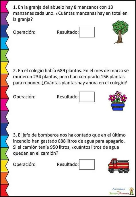 Problemas Sumas Restas Y Multiplicaciones Artofit