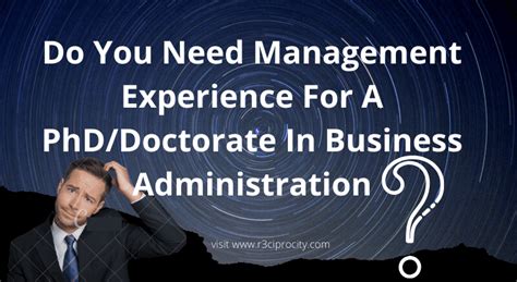 Can You Get A Doctorate In Business Without Management Experience