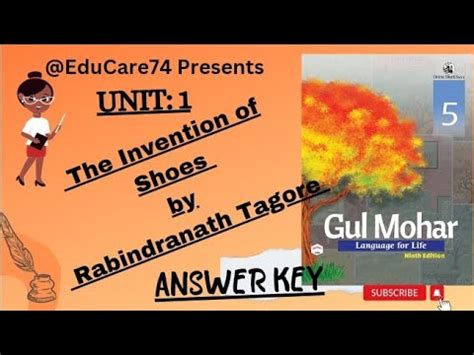 Unit 1 The Invention Of Shoes By Rabindranath Tagore Question Answer