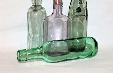 Antique Glass Bottle Round Bottom Soda Bottle Collectible Bottle