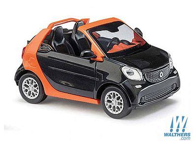 Busch Smart Fortwo Black Ho Scale Model Railroad Vehicle