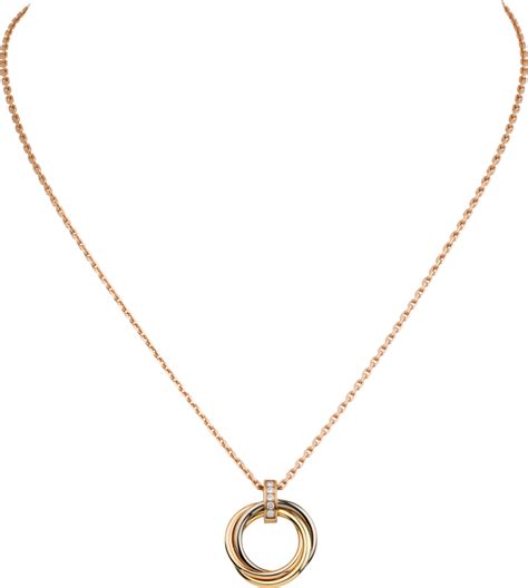 Crb Trinity Necklace White Gold Yellow Gold Rose Gold