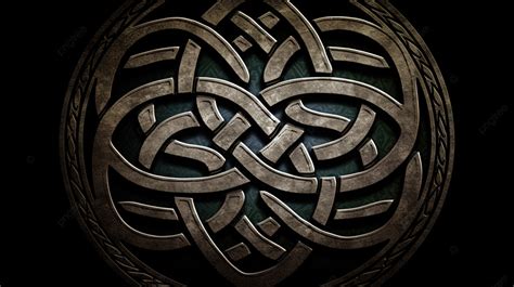 Celtic Knot Design Against Black Background Celtic Knot Picture