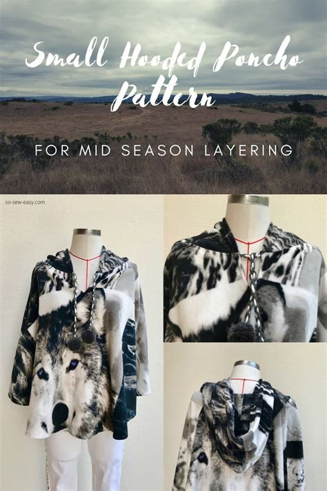 22 Designs Hooded Poncho Sewing Pattern Madaleineirum