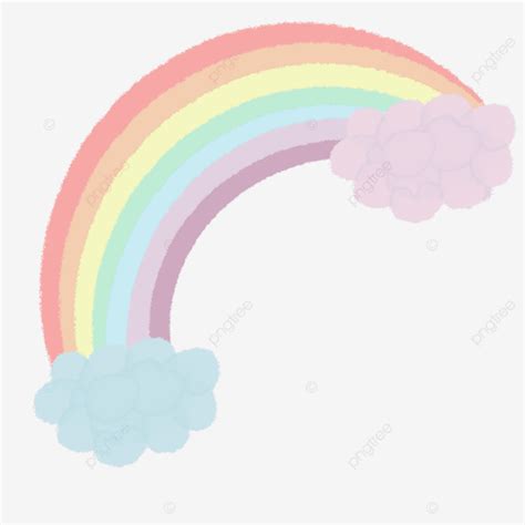 Lindo Arcoiris Con Color Pastel Png Dibujos Arco Iris Rainbow Png