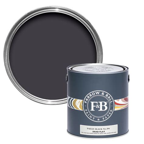 Farrow And Ball Dead Flat 2500 Ml 2500ml 294 Paean Black